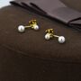 Double Pearl Ear Jacket In Sterling Silver, thumbnail 3 of 11
