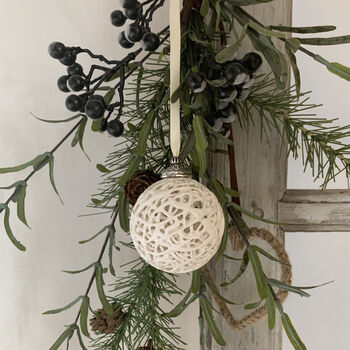 Hand Crafted Tangled Web Ceramic Bauble, 5 of 7