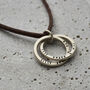 Personalised Men's Silver Interlinking Hoops Necklace, thumbnail 3 of 8