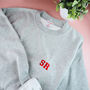 Embroidered 'Initial' Unisex Sweatshirt, thumbnail 2 of 9