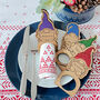 Personalised Christmas Gonk Gnome Painted Napkin Rings, thumbnail 3 of 4