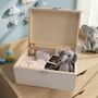 Personalised Blue Garland Baby White Keepsake Box Three Sizes, thumbnail 3 of 12