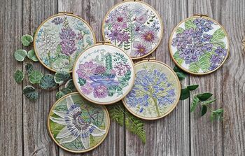 Passionflower Embroidery Pattern For Beginners, 7 of 8