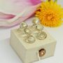Green Amethyst Sterling Silver Earrings, thumbnail 3 of 8
