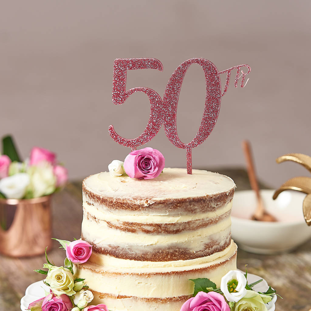 Cake Topper For 50th Birthday By Suzy Q Designs Notonthehighstreetcom