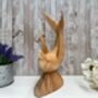 Wooden Dolphin Wine Bottle Holder Hand Carved Dolphin, thumbnail 5 of 7