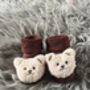 Brown Teddy Bear Baby Socks, thumbnail 10 of 10