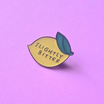 Slightly Bitter Enamel Pin Badge, 2 of 4