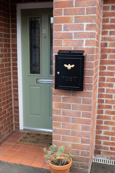 Wall Mounted Post Box With Bee Design, 6 of 7