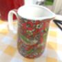 Cream Jug In Red Strawberry Thief Design, thumbnail 7 of 8