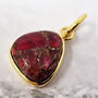 18k Gold Vermeil Plated Garnet Everyday Necklace, thumbnail 2 of 5