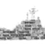 Cruise Ship/Naval Ship/Sailing Ship Personalised Print, thumbnail 3 of 4