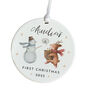 Personalised First Christmas Ceramic Ornament Gift, thumbnail 3 of 7