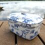 Lidded Butterdish In Blue Safari Design, thumbnail 9 of 9