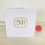 50th Birthday Card ~ Handmade, thumbnail 3 of 3