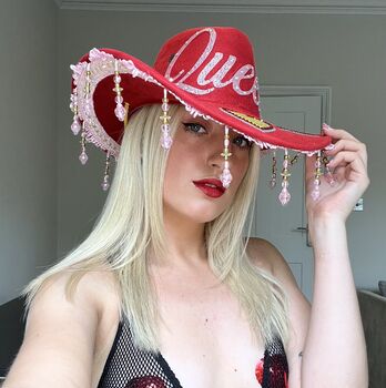 Personalised Rodeo Queen Beaded Fringe Cowboy Hat, 3 of 8
