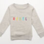 'Rebel' Embroidered Children's Organic Sweatshirt, thumbnail 7 of 8