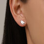 Sterling Silver Birdwatcher Mismatched Stud Earrings, thumbnail 7 of 12