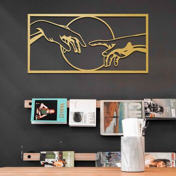 Wooden Abstract Hands Wall Sculpture Gift For Home Or Office, 5 of 9