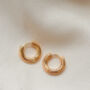 Chunky Huggie Hoop Earrings, thumbnail 3 of 3