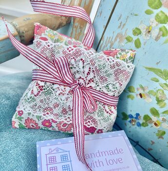 Lace Trimmed Lavender Bag, 3 of 12