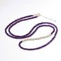 Long Amethyst And Sterling Silver Beaded Necklace, thumbnail 6 of 11
