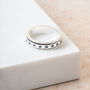 Personalised Black Star Spinner Ring In Sterling Silver, thumbnail 6 of 12