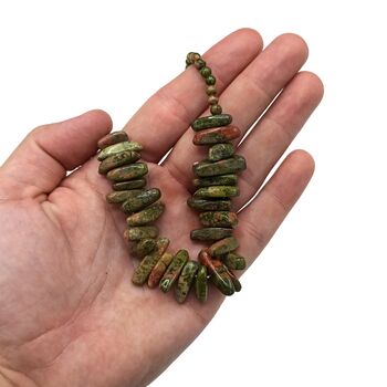 Unakite Gemstone Beaded Necklace, 3 of 3
