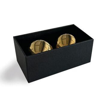 Stainless Steel Shimmering Golden Ice Balls, 2 of 2