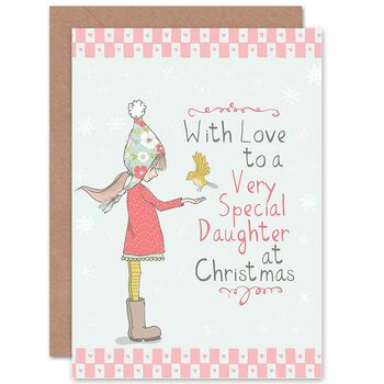 With Love To A Very Special Daughter Child Christmas Card, 2 of 4