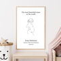 Custom Mothers New Baby Gift For Birthday Art Print, thumbnail 1 of 7