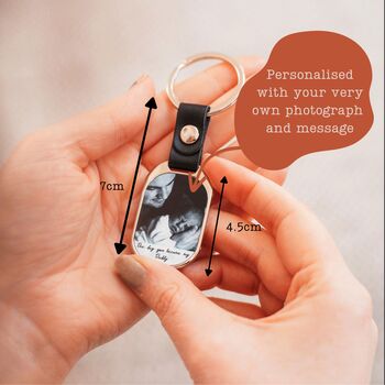 Father's Day Personalised Photo And Message Keyring, 2 of 3