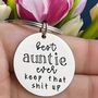 Best Auntie Funny Keyring Gift, thumbnail 4 of 6