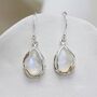 Handmade Natural Rainbow Moonstone Droplet Earrings, thumbnail 1 of 12