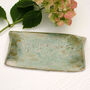 Green Floral Ceramic Butter Tray, thumbnail 2 of 6