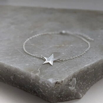 Sterling Silver Star Charm Bracelet, 7 of 10