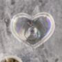 Set Of Two Glass Heart Shaped Champagne Coupes, thumbnail 2 of 4
