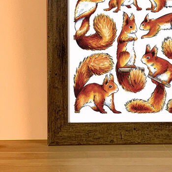 Red Squirrels Watercolour Art Print, 6 of 6