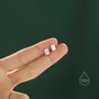 Sterling Silver 0.Eight Ct Emerald Cut Moissanite Diamond Stud Earrings, thumbnail 3 of 11