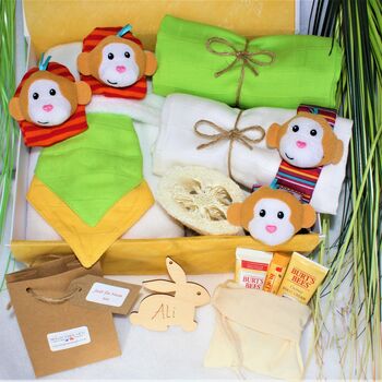 Cheeky Monkey Mother And Baby Pamper Hamper, 2 of 7