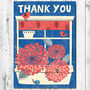 Thank You Retro Flowers Card, thumbnail 2 of 2