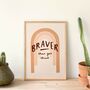 'Braver Than You Think' Empowering Typography Print, thumbnail 1 of 3