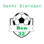 Happy Birthday Football Shield Greeting Card, thumbnail 6 of 6