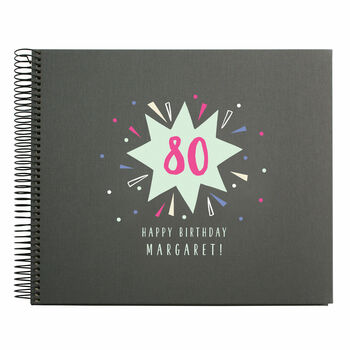 Personalised 80th Birthday Spiral Bound Book, 4 of 10