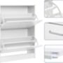 Slim Shoe Cabinet With Flip Doors For Narrow Entrances, thumbnail 6 of 10