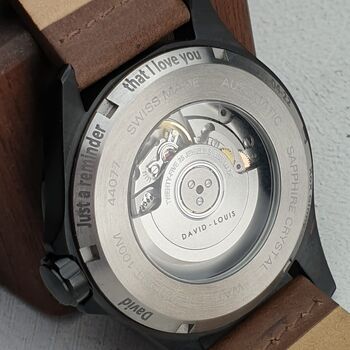 Propulsion Swiss Watch With Slim Black Strap, 4 of 6