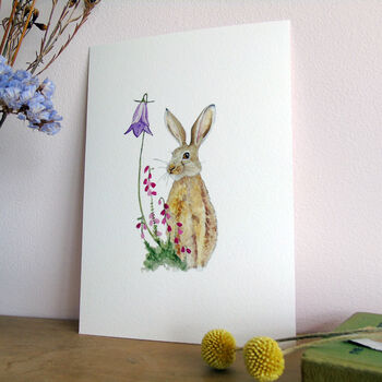 Hare And Bell Heather A5 Giclee Fine Art Print, 7 of 11