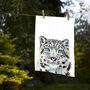 Inky Snow Leopard Tea Towel, thumbnail 5 of 9