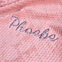 Personalised Dusty Pink Honeycomb Baby Blanket, thumbnail 2 of 9