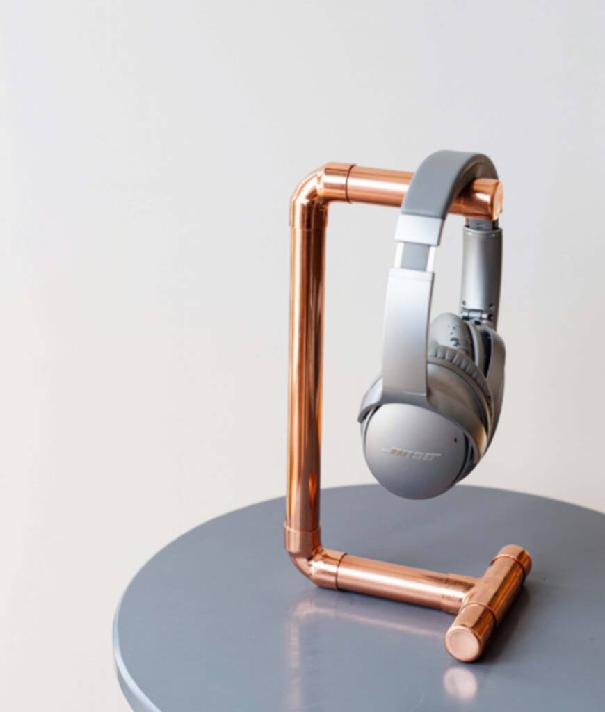 Copper Headphone Stand – Modern Design, 1 of 3